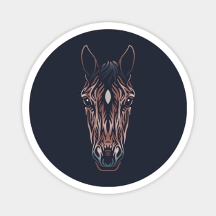 Horse Head Tattoo Illustration Magnet